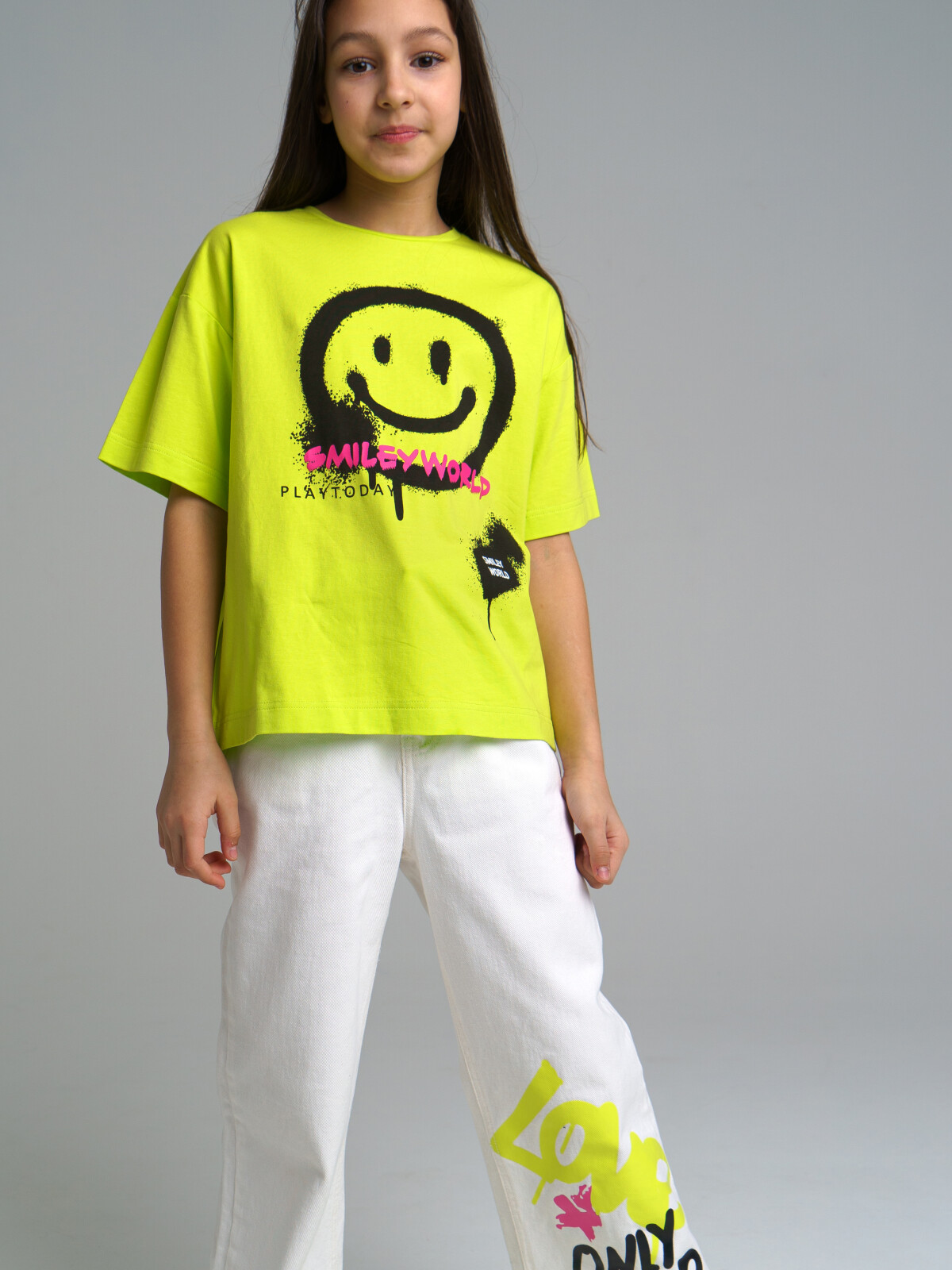 Фуфайка трикотажная для девочек (футболка), светло-зеленый, 164