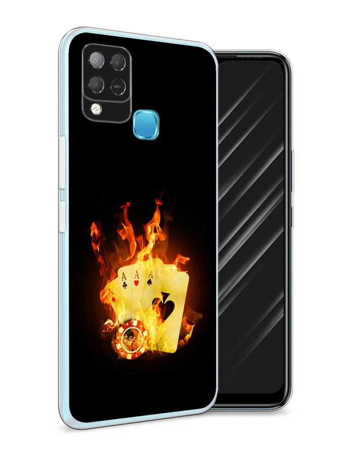 

Чехол Awog на Infinix HOT 10S "Горящие карты", Разноцветный, 3100250-9