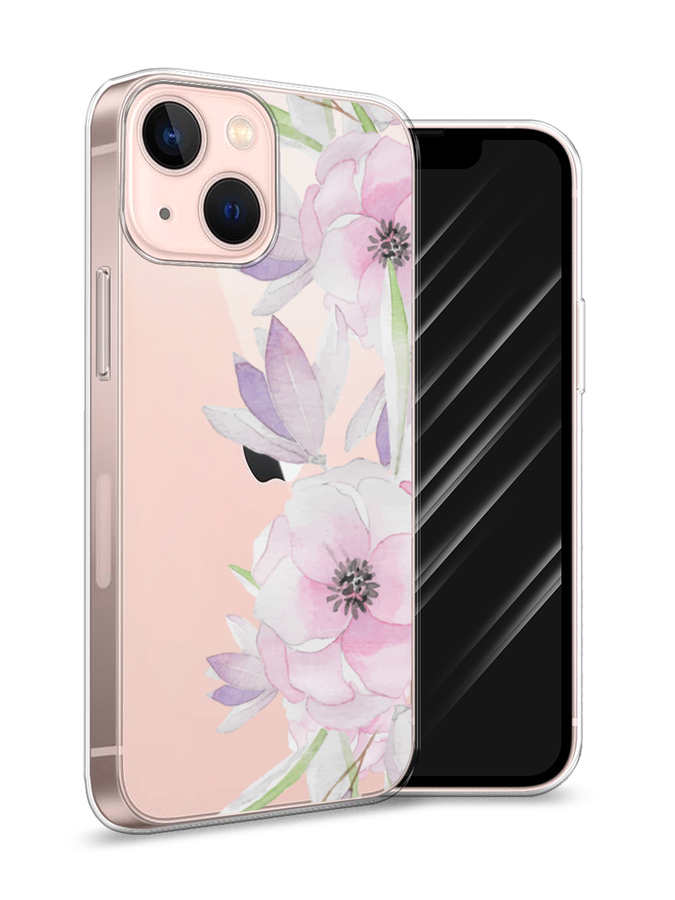 

Чехол Awog на Apple iPhone 13 mini / Айфон 13 mini "Нежные анемоны", Разноцветный, 14150-8