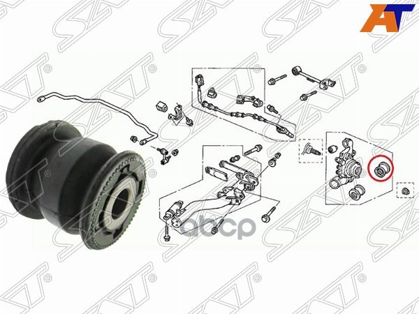 

Сайлентблок Задней Ступицы Rr (задний) Honda Civic/Cr-V/Stream 01- Sat арт. ST-52366-S5A-0
