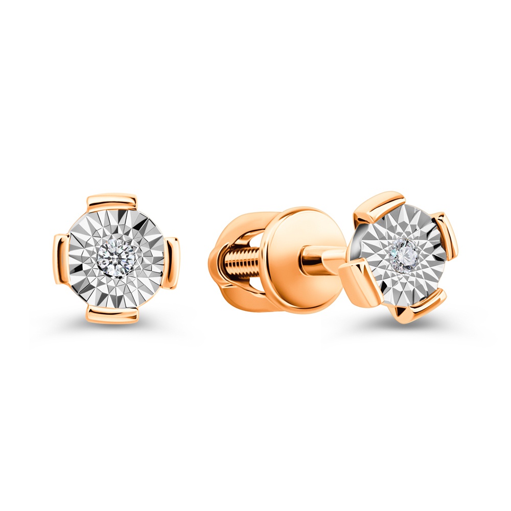 

Серьги из золота 585Gold 102009877, бриллиант, 102009877