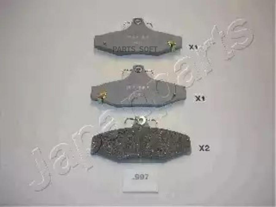 

JAPANPARTS PP-997AF Колодки тормозные SSANGYONG KORANDO 96-/MUSSO 95- задние