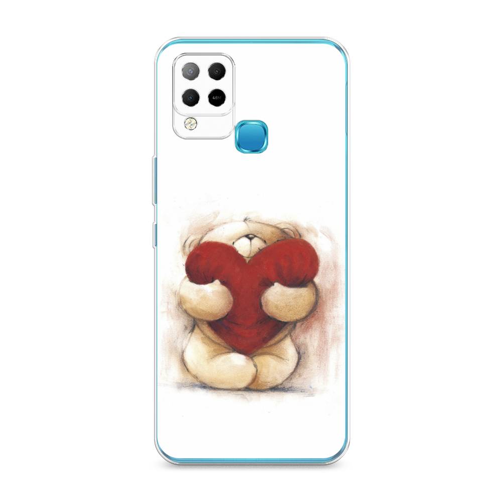 фото Чехол awog "мишка с сердцем 1" для infinix hot 10s