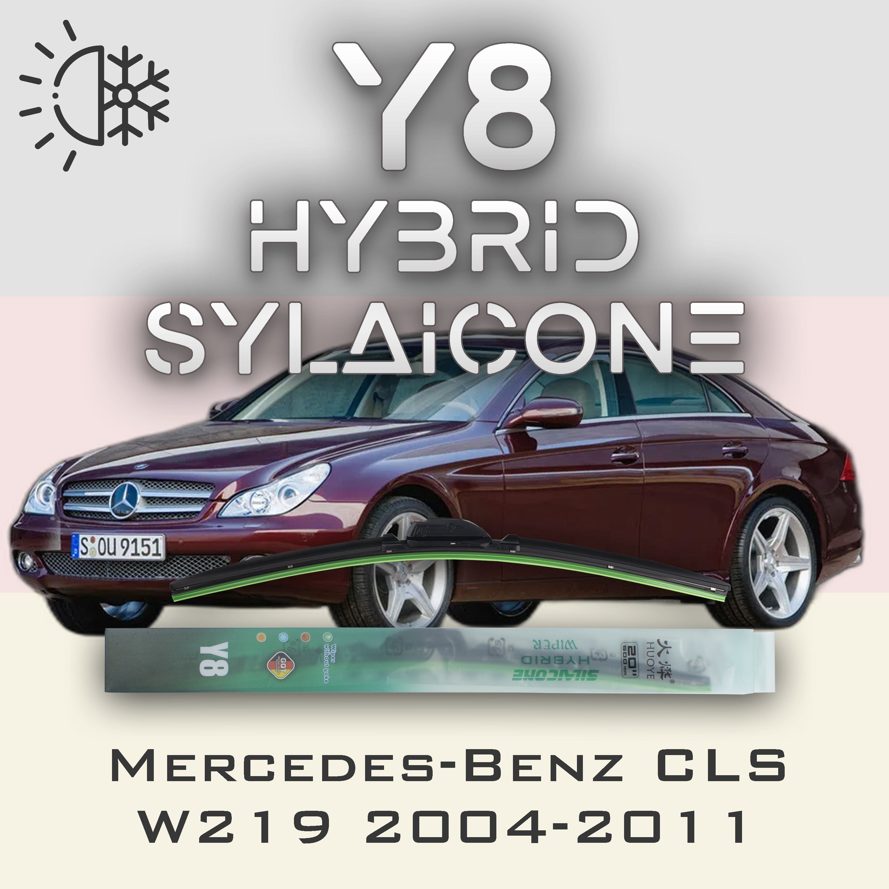 

Комплект щеток стеклоочистителя HUOYE Y8-Mercedes-Benz E-Class W211\S211 2002-2010, Y8