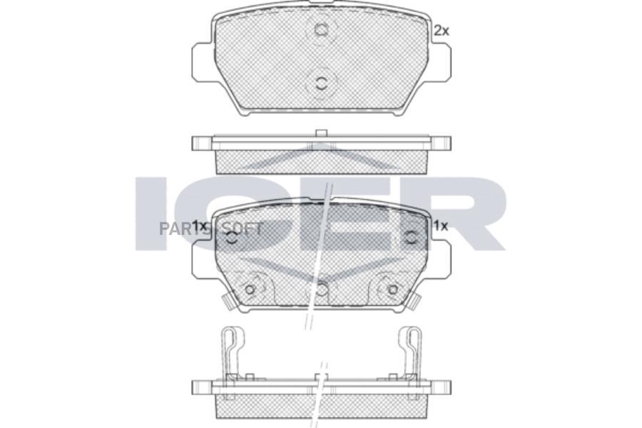 

Колодки дисковые задние Mitsubishi Eclipse Cross 17> ICER 182338