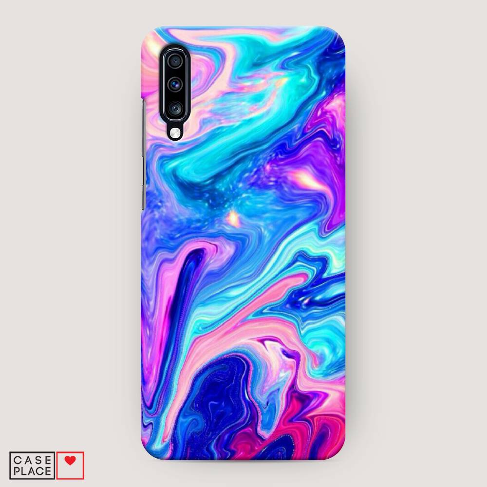 фото Пластиковый чехол "потеки краски" на samsung galaxy a70 awog