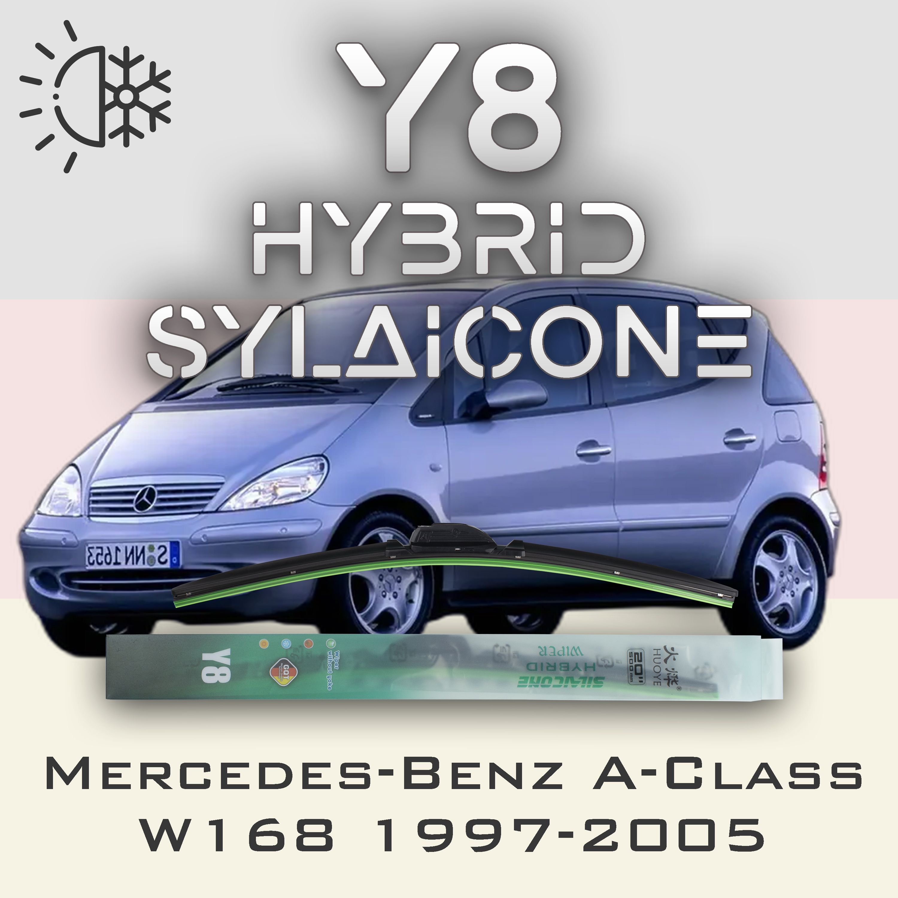 

Комплект щеток стеклоочистителя HUOYE Y8-Mercedes-Benz A-Class W169\C169 2004-2012, Y8