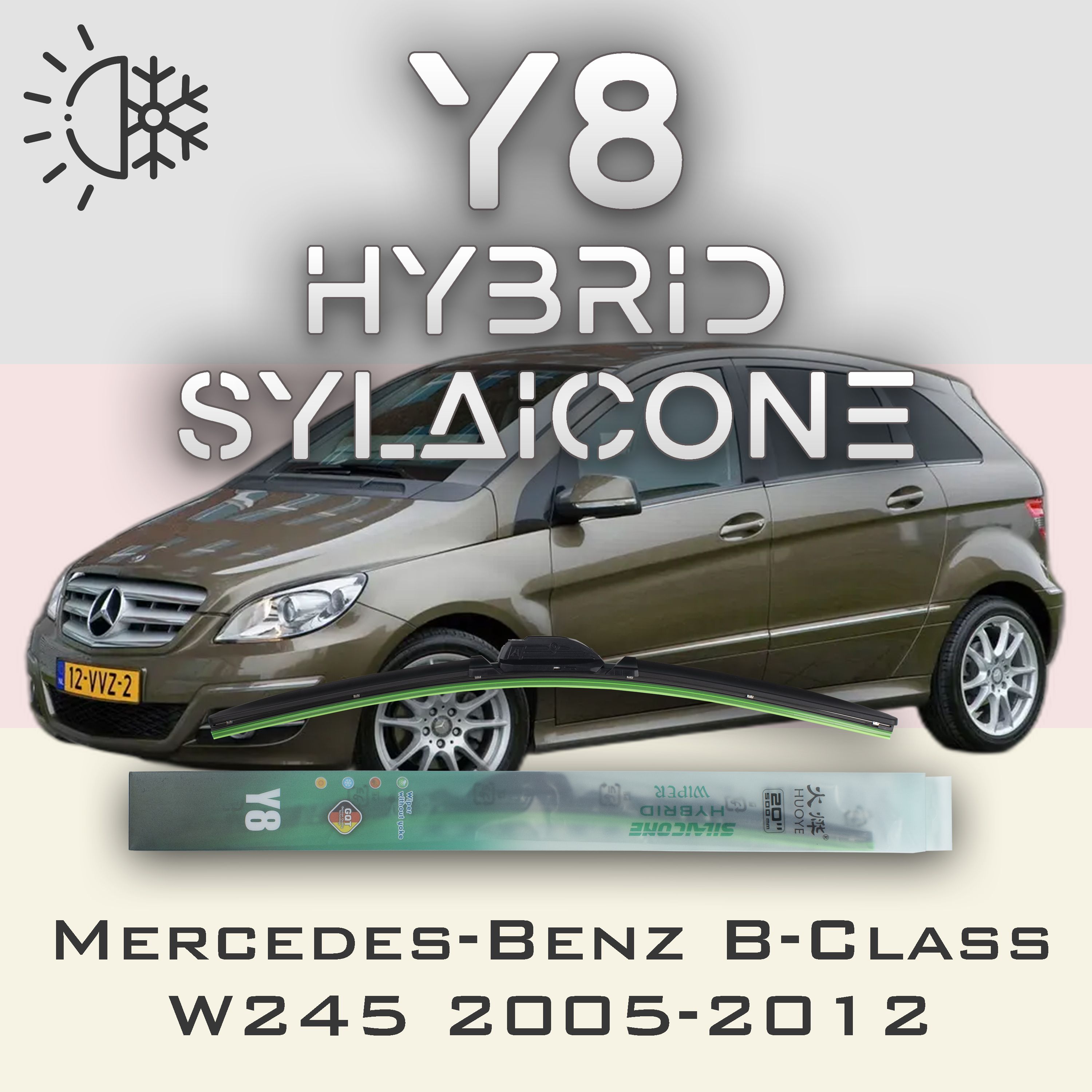 

Комплект щеток стеклоочистителя HUOYE Y8-Mercedes-Benz GLE W167 2018-, Y8