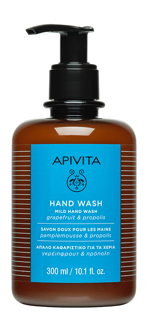 

Деликатное средство для мытья рук Apivita Mild Hand Wash Grapefruit and Propolis, 300 мл