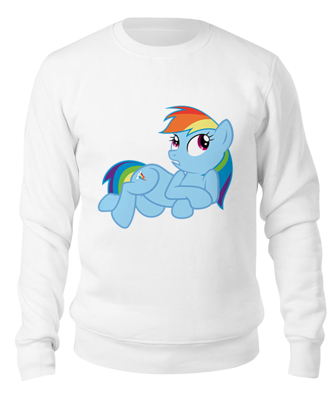 

Свитшот унисекс Printio Rainbow dash (my little pony) белый L, Rainbow dash (my little pony)