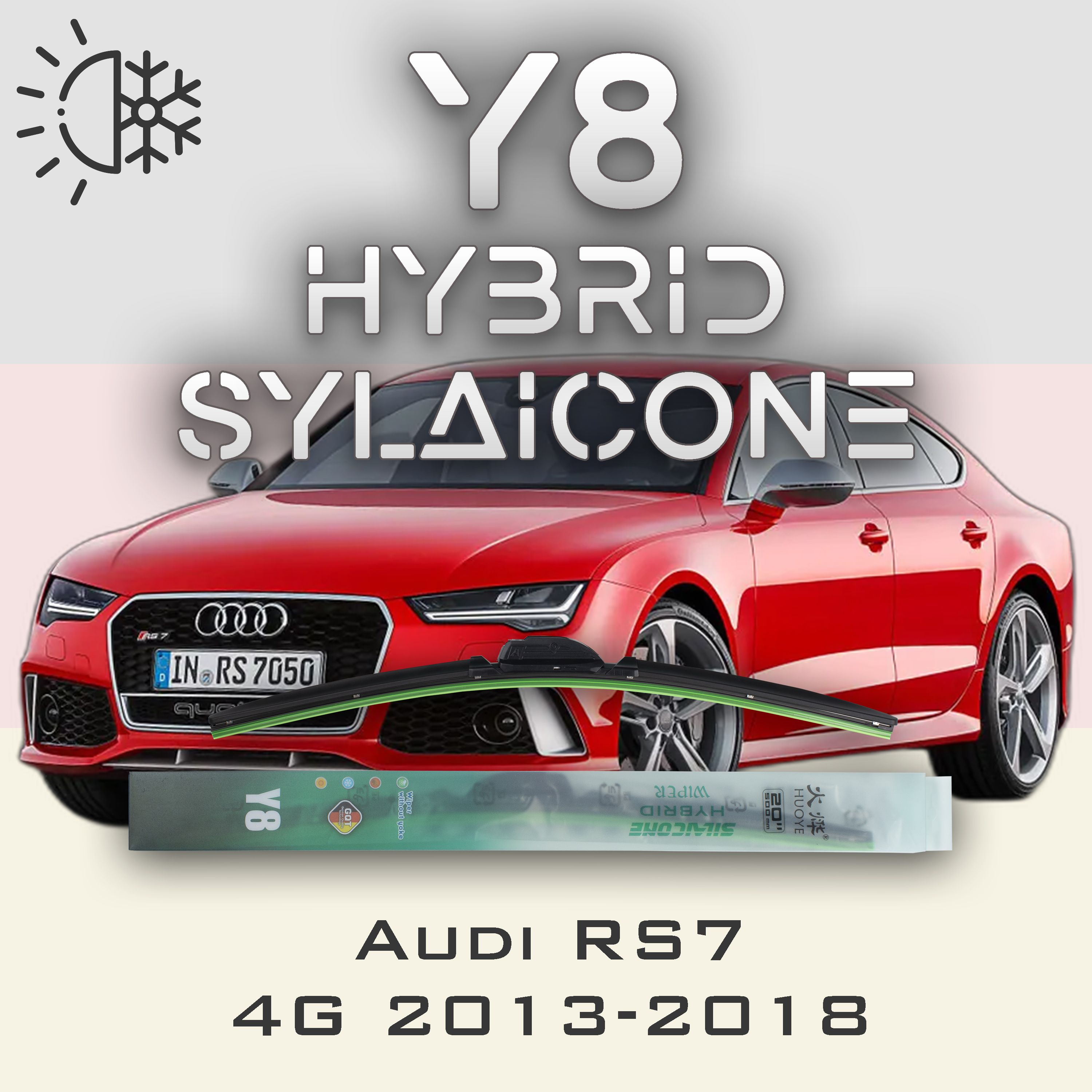 

Комплект щеток стеклоочистителя HUOYE Y8-Audi S6 C7 2011-2018, Y8