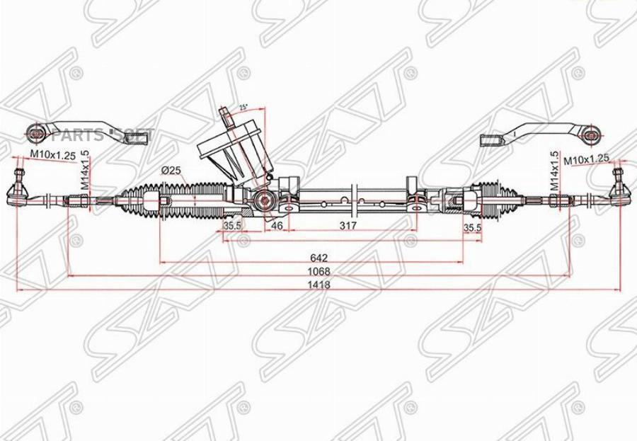 

Рейка Рулевая Renault Megane Iii 08- Lhd Sat арт. ST-490010024R