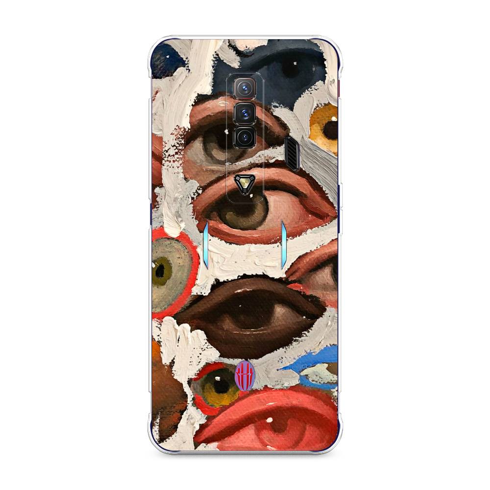 

Чехол Awog на ZTE Nubia Red Magic 7 / ЗТЕ Нубиа Ред Мэджик 7 "Глаза масляная живопись", Разноцветный, 135950-7