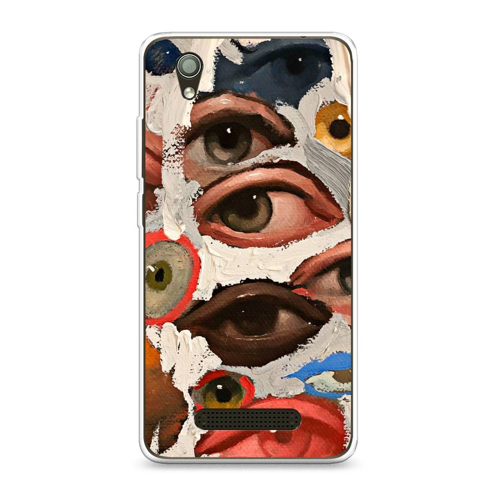 

Чехол Awog на ZTE Blade X3 / ЗТЕ Блэйд X3 "Глаза масляная живопись", Разноцветный, 130650-7