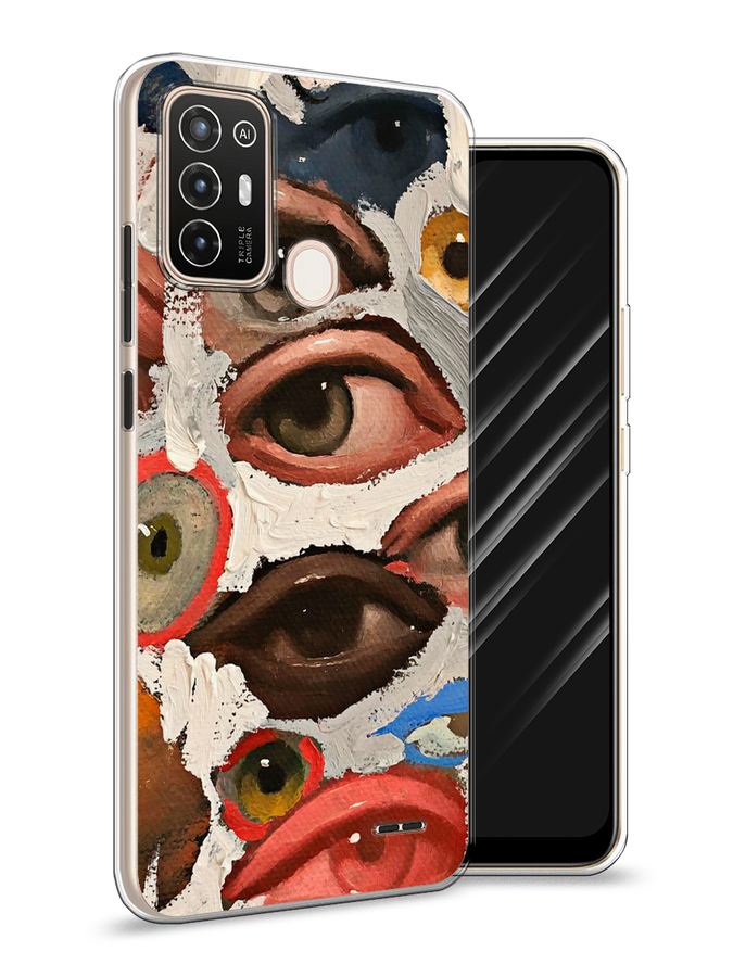 

Чехол Awog на ZTE Blade A52 / ЗТЕ Блэйд A52 "Глаза масляная живопись", Разноцветный, 136250-7