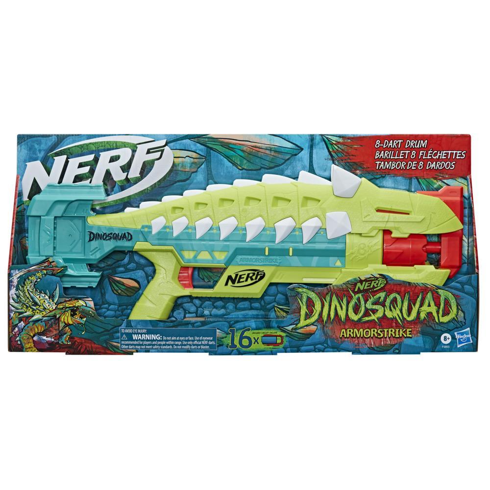 Бластер игрушечный Hasbro нерф DinoSquad Armorstrike Dart Blaster с 8 дротиками auto digital target electric scoring auto reset shooting digital target for blaster guns shooting toys for age of 5 6 7 8 9 10