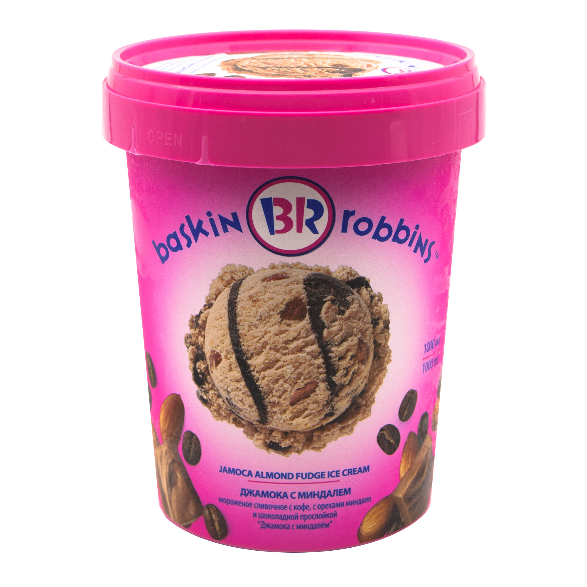 купить Мороженое сливочное <b>Baskin</b> <b>Robbins</b> Джамока с миндалем БЗМЖ 600 г 100...