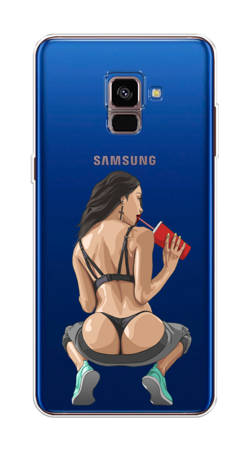 

Чехол на Samsung Galaxy A8 2018 "Сочные булочки", Бежевый;красный;черный, 25450-6