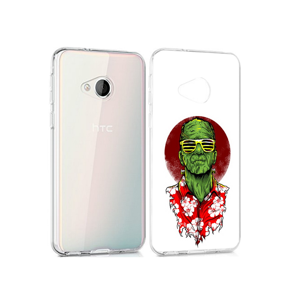 

Чехол MyPads Tocco для HTC U Play крутой зеленый мужчина в очках, Прозрачный, Tocco
