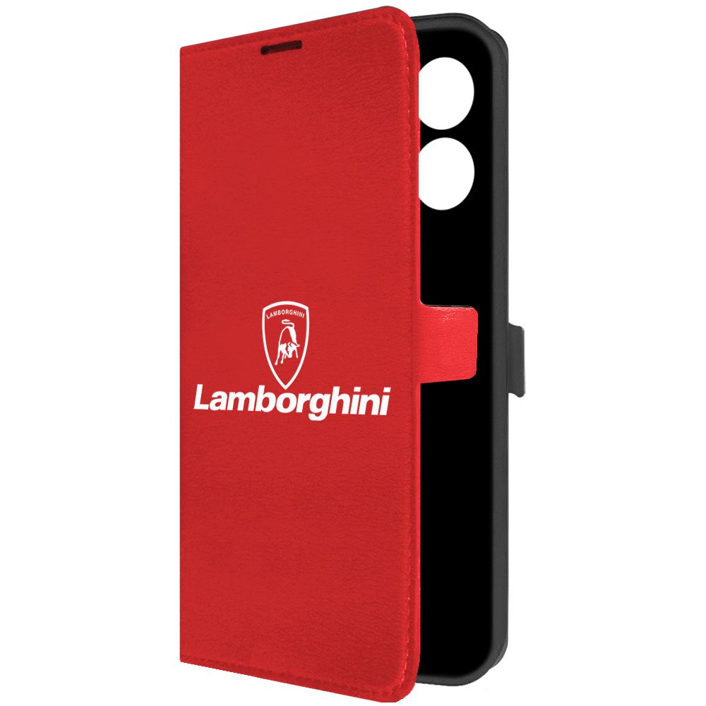 

Чехол-книжка Krutoff Eco Book для Honor X7a Lamborghini красный