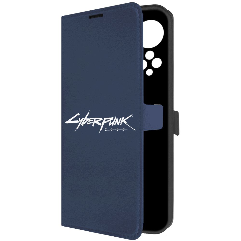 

Чехол-книжка Krutoff Eco Book для Honor X7 Сyberpunk 2077 синий