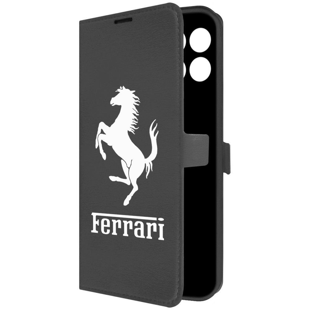 

Чехол-книжка Krutoff Eco Book для Honor X6a Ferrari черный