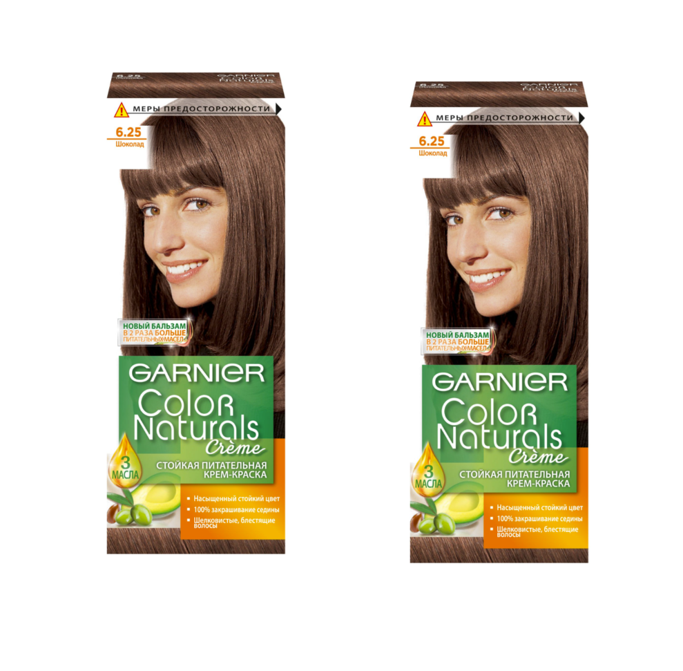 

Крем-краска для волос Garnier Color Naturals 6.25 Шоколад 110 мл 2 шт