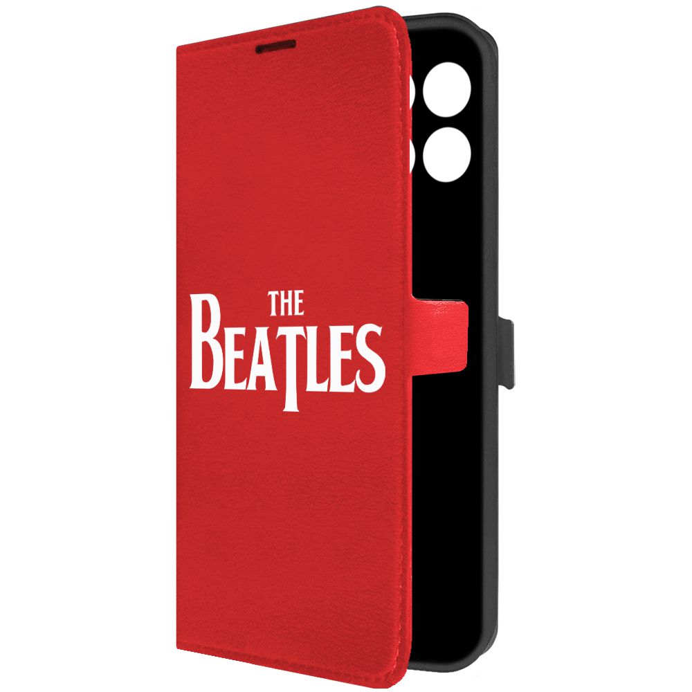 

Чехол-книжка Krutoff Eco Book для Honor X6a Beatles красный