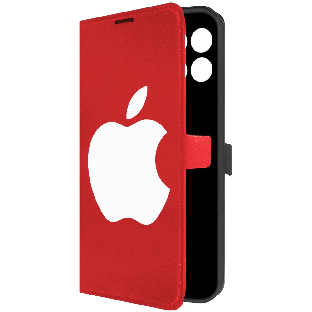 

Чехол-книжка Krutoff Eco Book для Honor X6a Apple красный