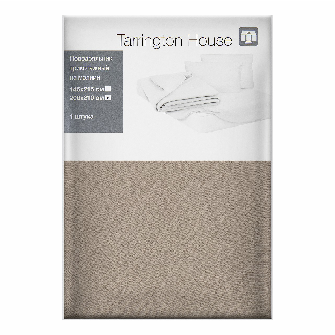 Пододеяльник Tarrington House двуспальный текстиль 200 x 210 см латте