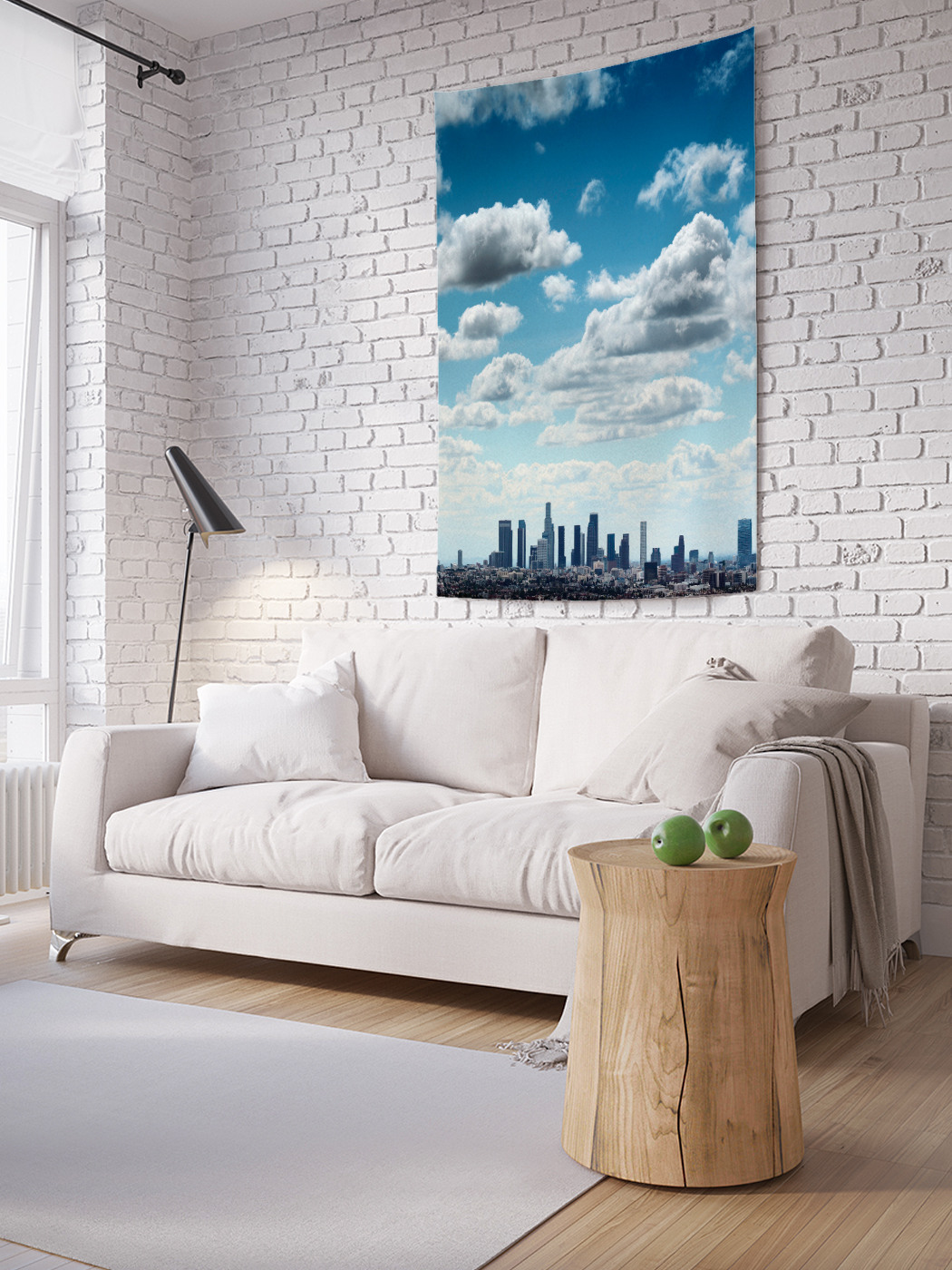 

Вертикальное фотопанно на стену JoyArty Облачный город 100x150 см, Облачный город