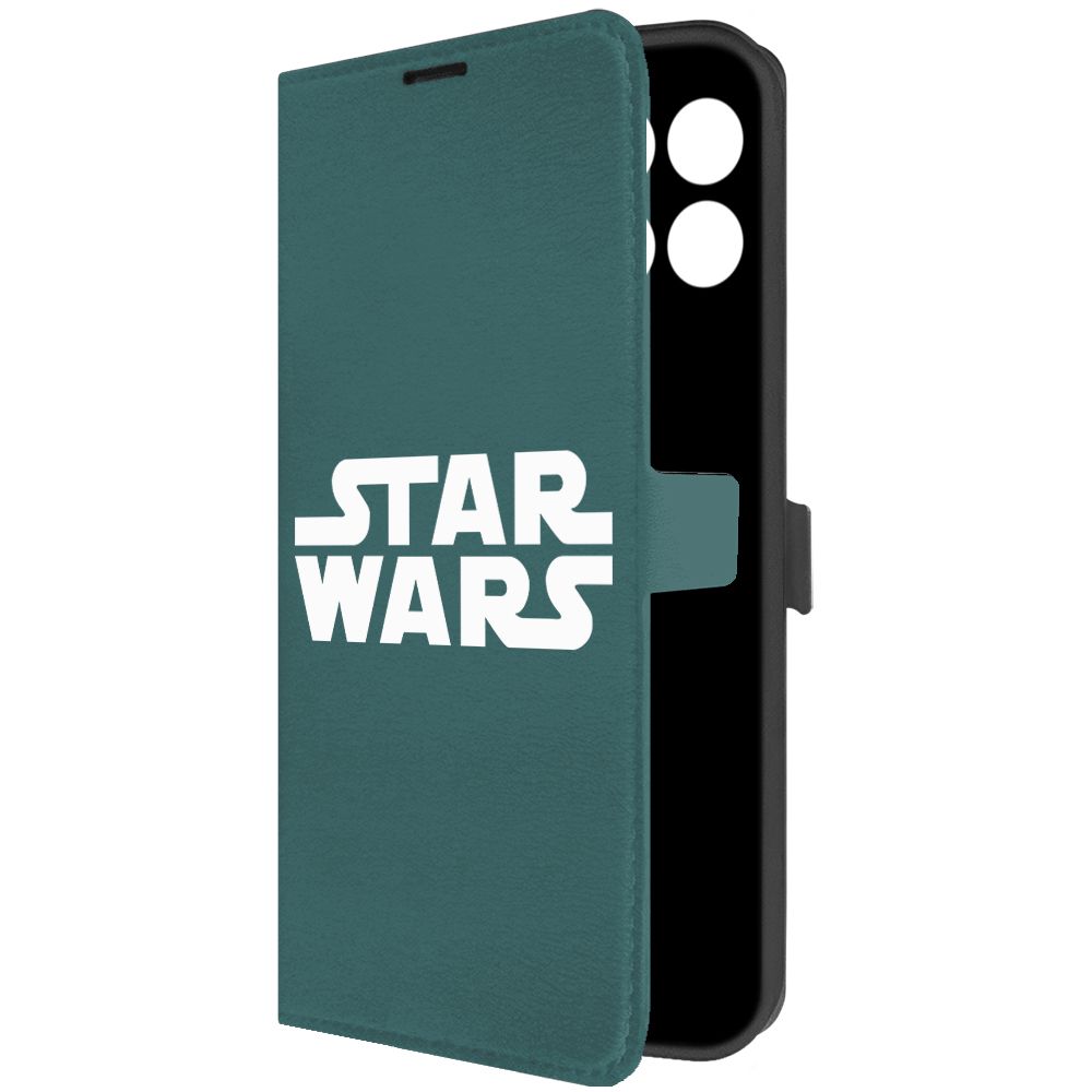 

Чехол-книжка Krutoff Eco Book для Honor X6a Star Wars (Звездные Войны) (зелёный опал), Зеленый