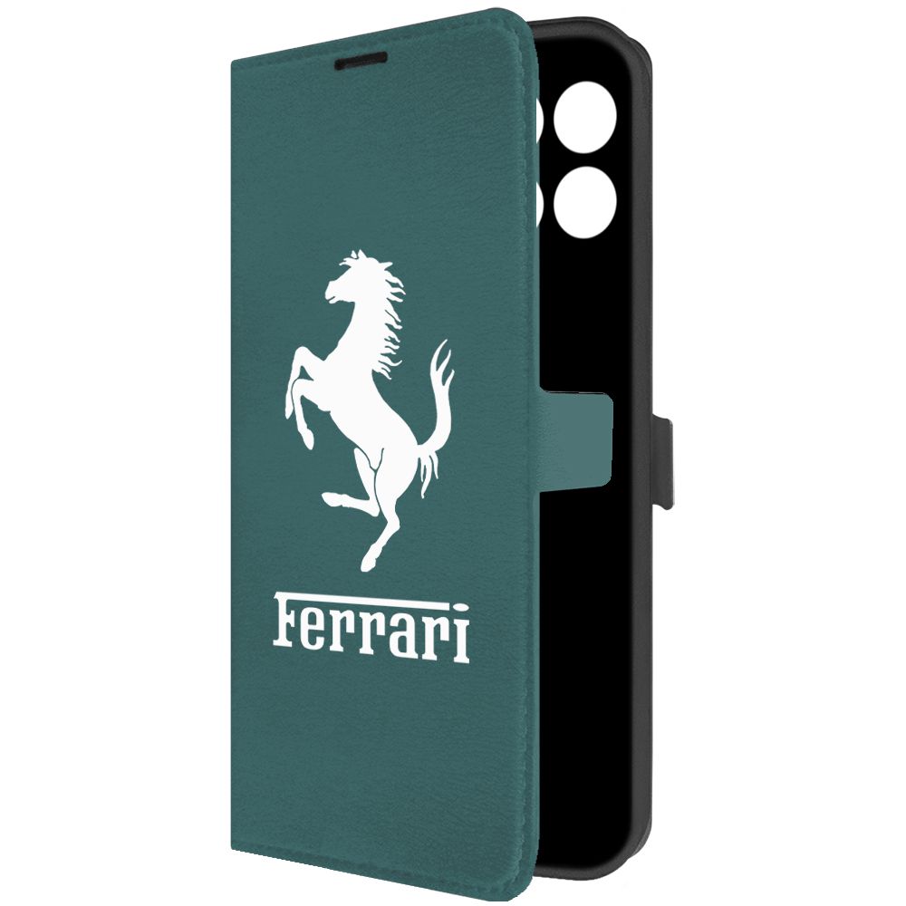 

Чехол-книжка Krutoff Eco Book для Honor X6a Ferrari зелёный опал, Зеленый