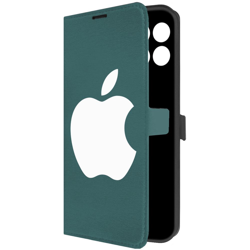 

Чехол-книжка Krutoff Eco Book для Honor X6a Apple (Эпл) (зелёный опал), Зеленый
