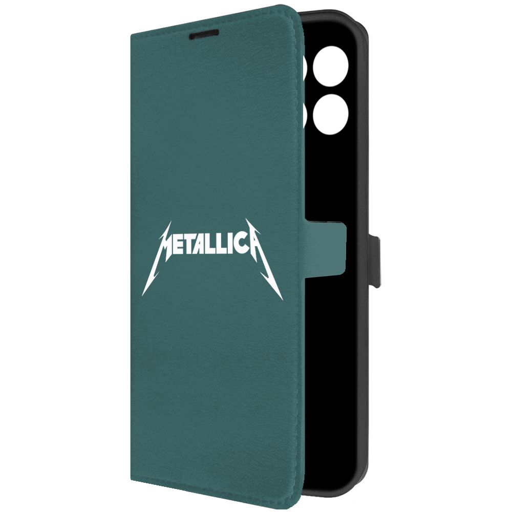 

Чехол-книжка Krutoff Eco Book для Honor X6a Metallica зелёный опал, Зеленый