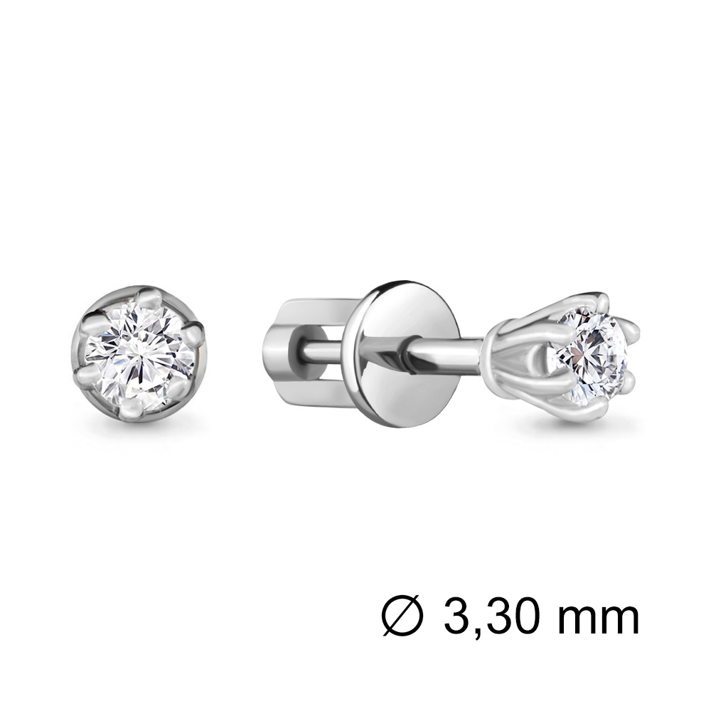 

Серьги из белого золота с бриллиантом Aquamarine Aquamarine 941353_585_бз, 941353_585_бз