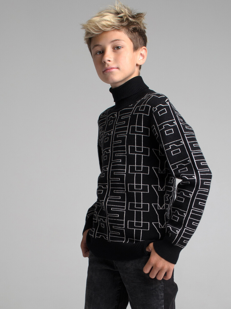 

Свитер PlayToday, черный;белый;светло-зеленый, 170, Черный;белый;зеленый, 32211316