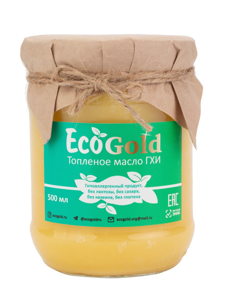 

Масло ГХИ EcoGold жирность 99,8, 500 г