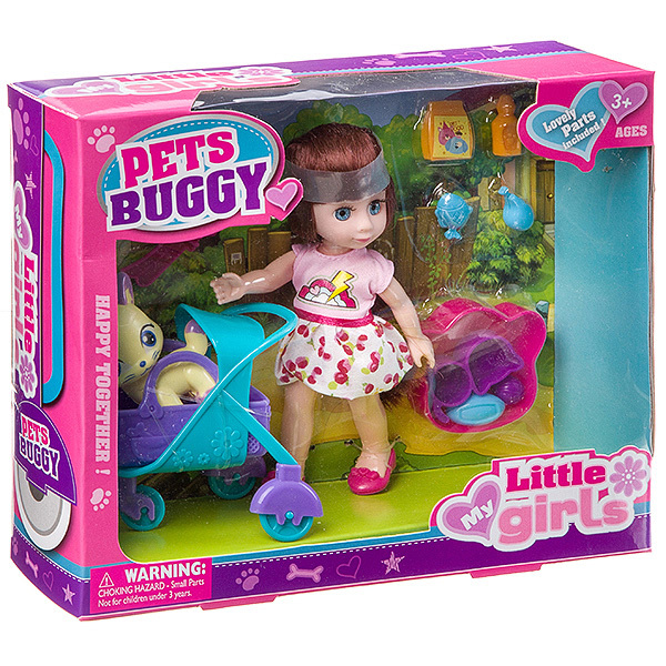 

Набор игровой с куклой Pets Buggy, BOX, 2 вида, арт.63002.