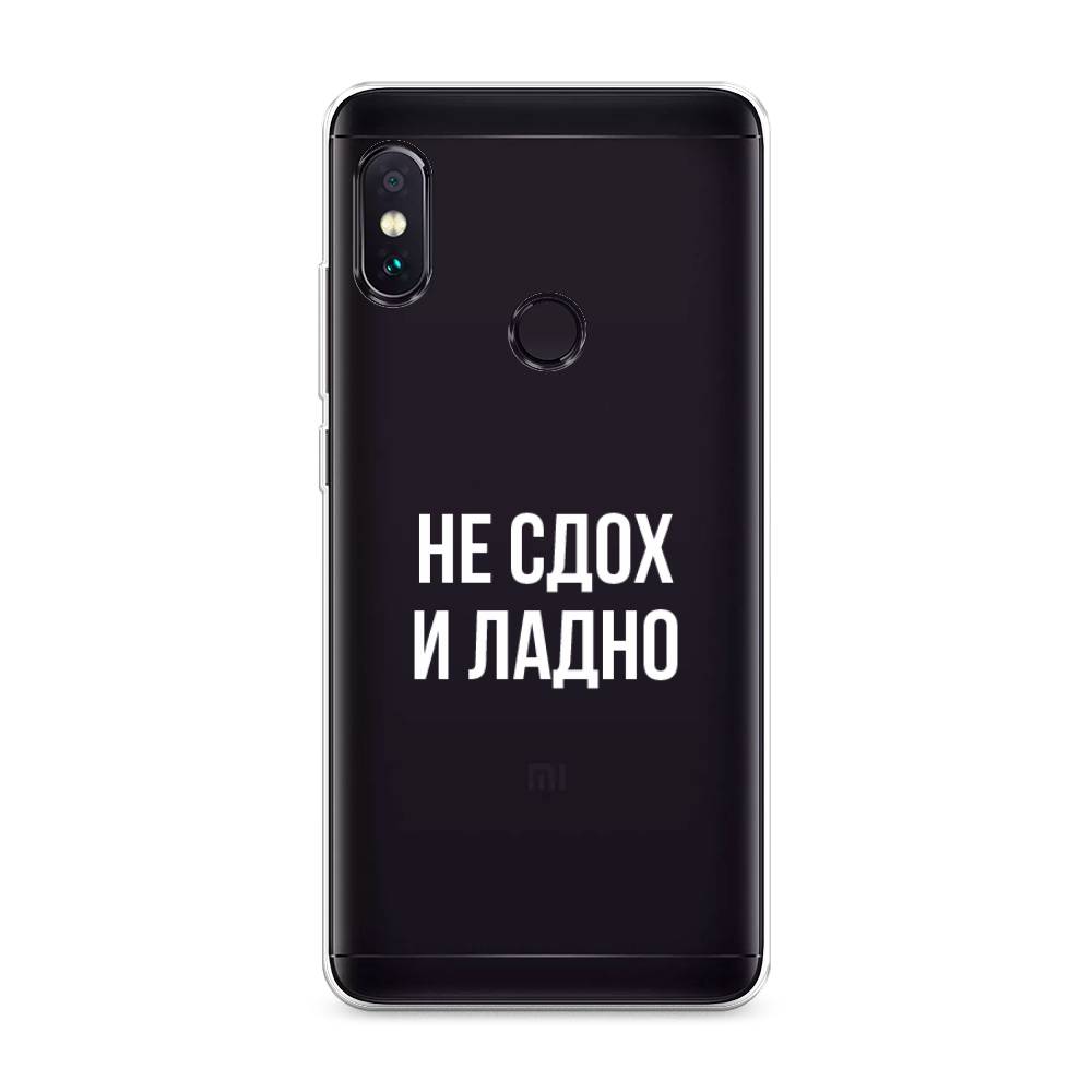 фото Силиконовый чехол "не сдох и ладно" на xiaomi redmi note 5 awog