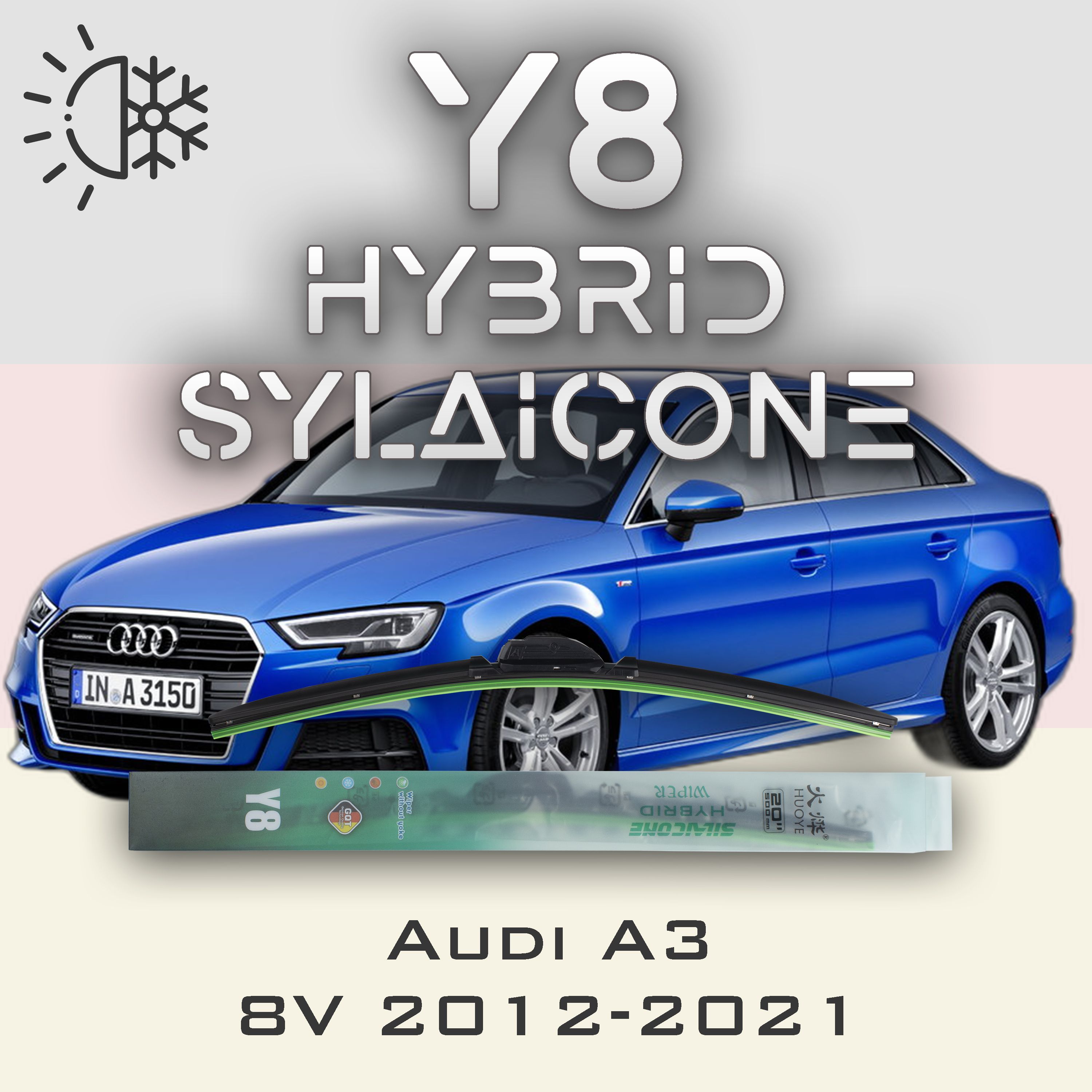 

Комплект щеток стеклоочистителя HUOYE Y8-Audi RS3 8V 2015-2018, Y8