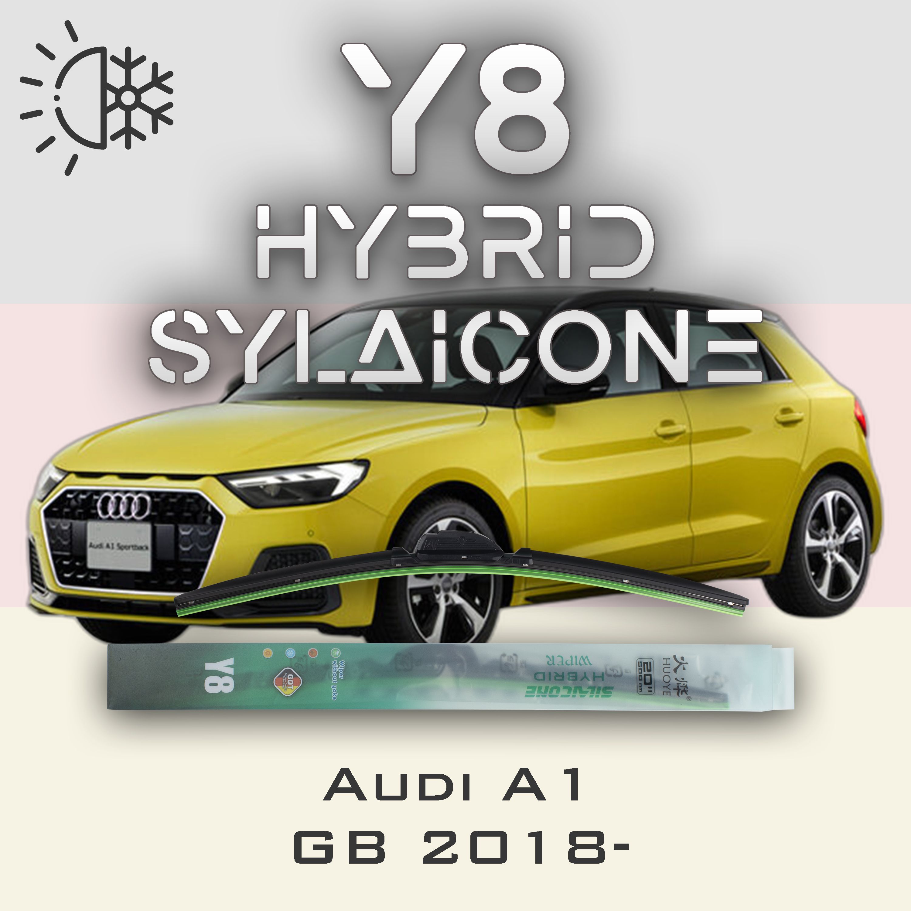 

Комплект щеток стеклоочистителя HUOYE Y8-Audi A3 8V 2012-2021, Y8