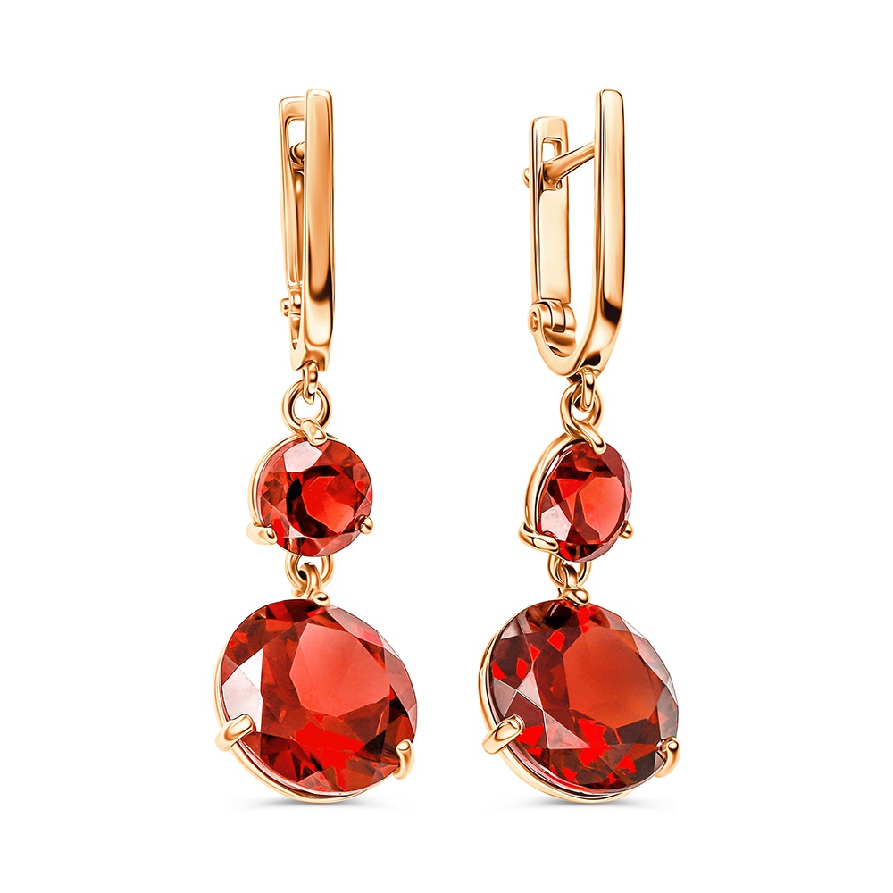 

Серьги из золота 585Gold 202011701, гранат, 202011701