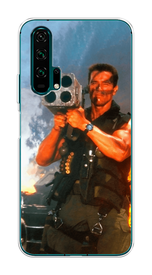 

Чехол на Honor 20 Pro "Арнольд Шварцнеггер с базукой", Голубой;коричневый, 69350-6