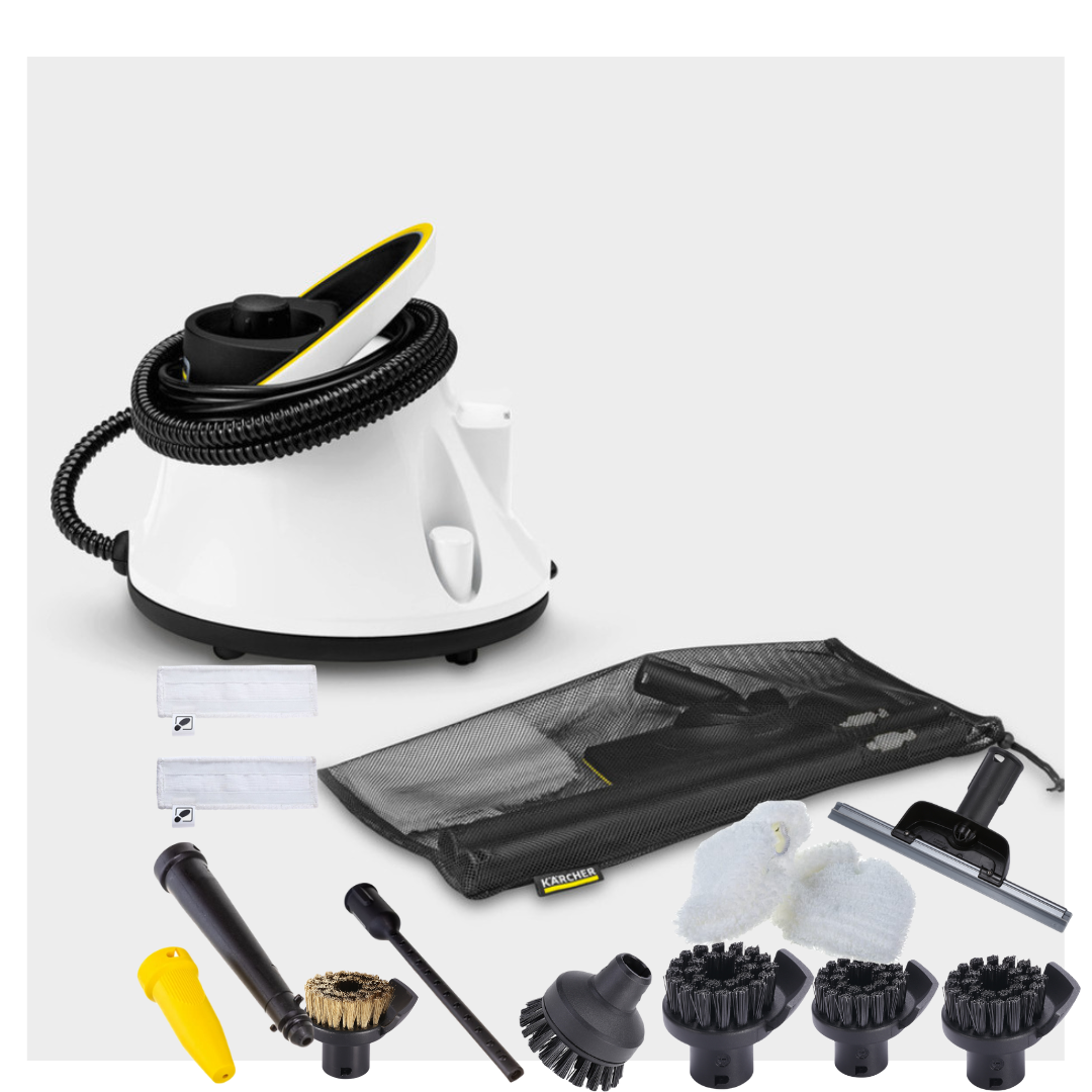 Пароочиститель Karcher SC 2 Deluxe EasyFix белый SC 2 Deluxe EasyFix+12 насадок IVAHAVI