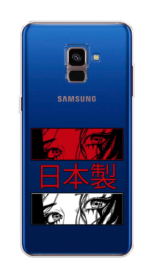 

Чехол на Samsung Galaxy A8 2018 "Аниме глаза манга", Красный;белый;черный, 25450-4