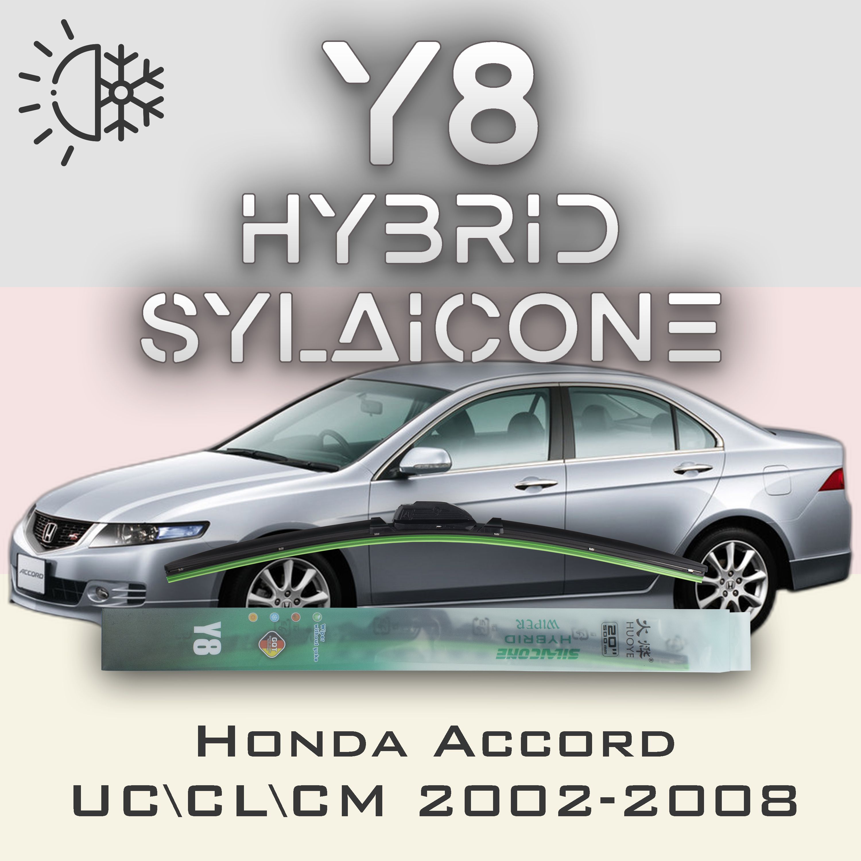 

Комплект щеток стеклоочистителя HUOYE Y8-Honda CR-V RE\RE5 2006-2012, Y8