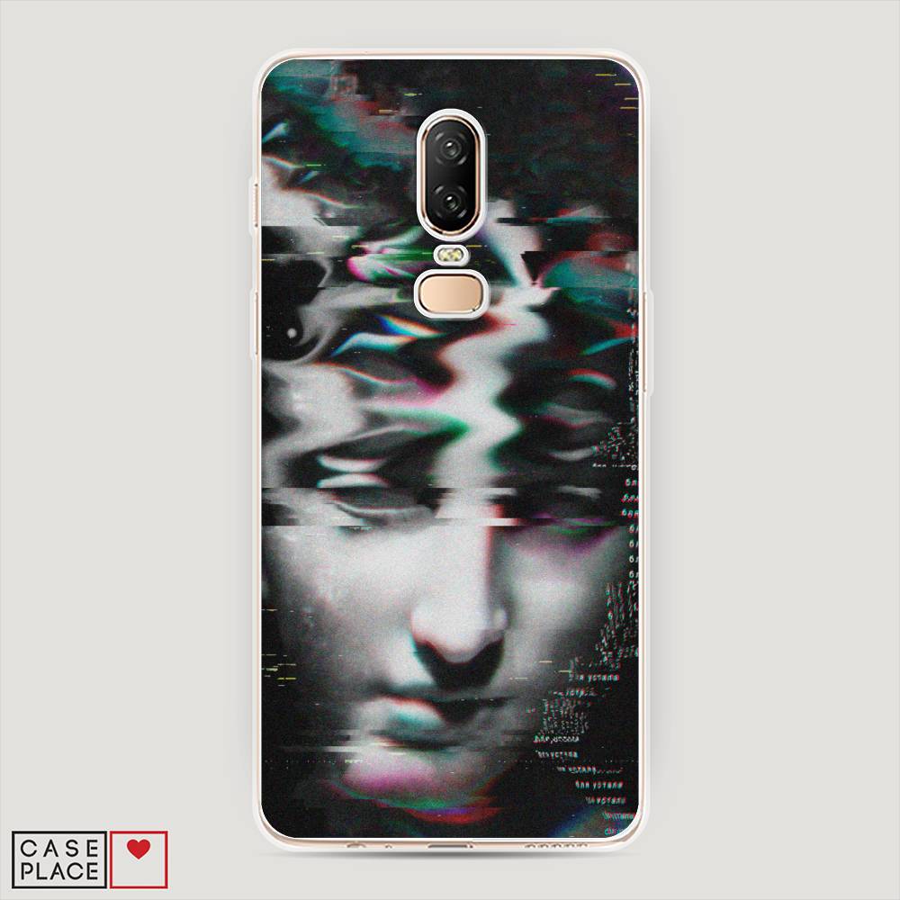 

Чехол Awog на OnePlus 6 / ВанПлас 6 "Glitch Art", Серый, 150550-9