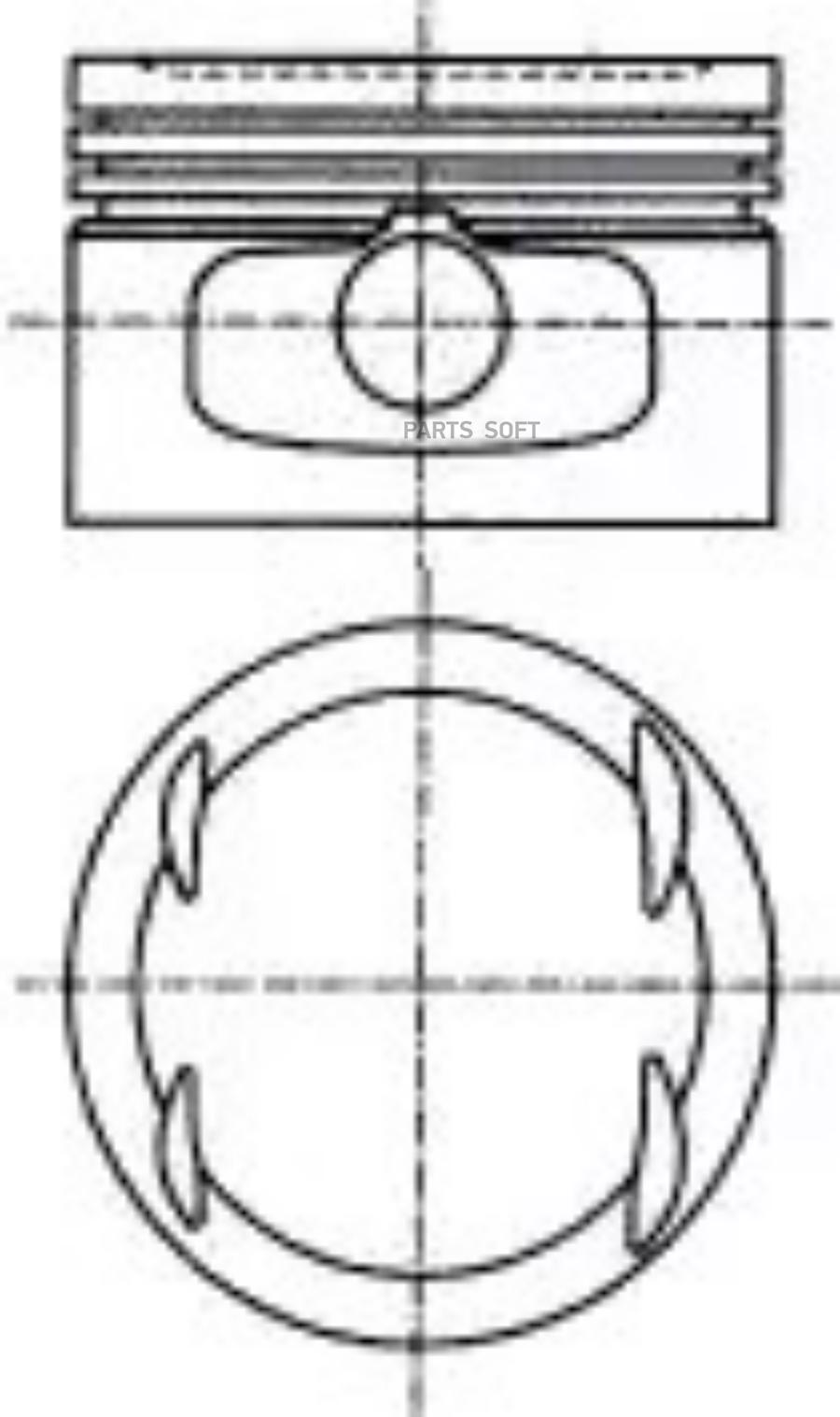 

87-116107-00 Поршень D76.5X1.2X1.5X2.5 +0.5 Vw Golf/Polo/Bora 1.4 16V 96>