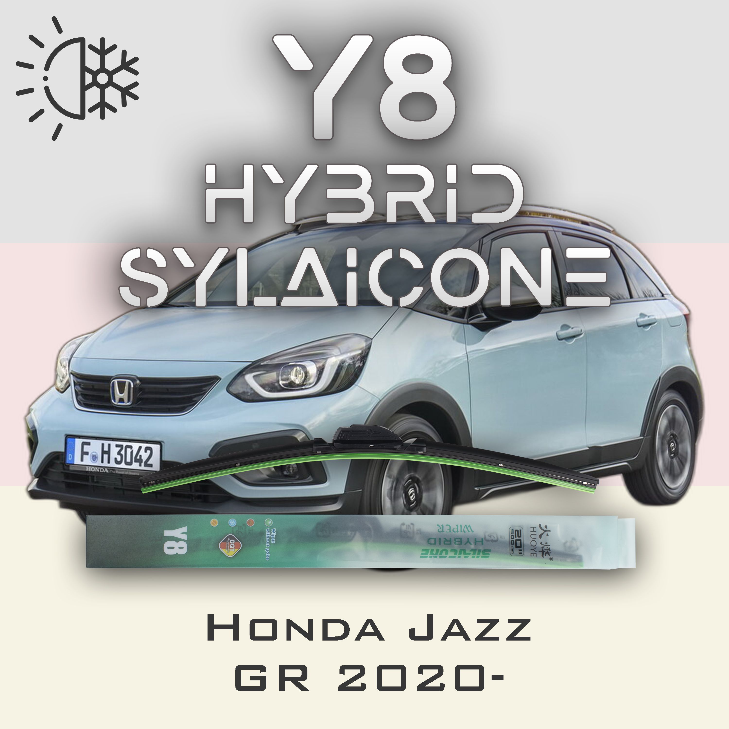 

Комплект щеток стеклоочистителя HUOYE Y8-Honda Stream RN6\RN7\RN8\RN9 2006-2017, Y8